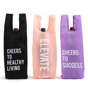 New MONAT (3 Pack) Wine To Go Saks Ripstop Nylon Fabric Wine & Wash NWT